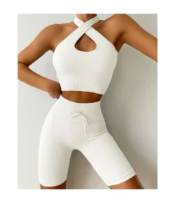 Solid Color Yoga Halter Bra & Shorts Fitness Seamless Sports Womens 2 Piece Sets Wholesale Workout Clothes SO531360 -Women Clothing Sales Store 00dc9c6d 9c5f 4556 9182 d0e2b25c6bcf 40d48c2d9501521f5f30033e17487750