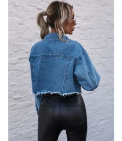 Loose Women Cropped Denim Jacket Wholesale Coats And Jackets SOUN535270 -Women Clothing Sales Store 01bb4db4 9c4a 432d a26c 5000e455ceb5 a506dc0999010f699c87fb9fb857562c