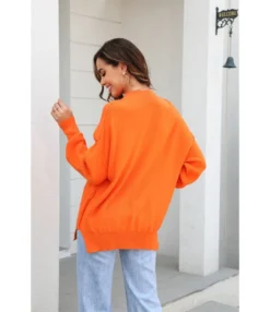 Loose Casual Solid Color Round Neck Knit Pullover Sweater Wholesale Women'S Top N4623070300169 -Women Clothing Sales Store 0583599db4d14ab18b0bb03b010dd547