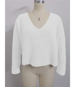 V-Neck Solid Color Plus Size Sweater For Women Wholesale SS180391 -Women Clothing Sales Store 07eaa56f 9062 4d4e 9e29 ea15c81b32d2 EA0696D08A2EAB30F476C975CF61485C