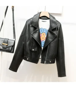 Motorcycle PU Leather Lapel Loose Short Wholesale Coats And Jackets SOU202643 -Women Clothing Sales Store 08408ee3 4253 4454 a6c3 d701f7c3068b 93A5CFE57C506C9C79954D1BED240A95