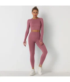 Knitted Solid Color Seamless Long-Sleeved Tops & Leggings Sports Fitness Yoga Suits Wholesale Activewear Sets SON539918 -Women Clothing Sales Store 09b272ff f8d4 4e59 9b37 49237b05760d 6fc3c8a3c86b693a6247c0007786d423