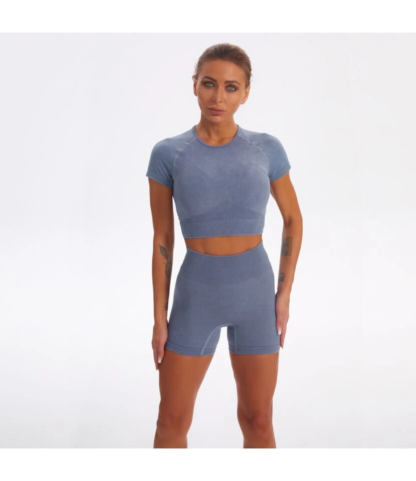 Seamless Sports Yoga Wholesale Activewear Fitness Clothing Short-Sleeved & Pant Sets SO230159 7 Seamless Sports Yoga Wholesale Activewear Fitness Clothing Short-Sleeved & Pant Sets SO230159 - Image 7