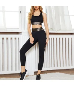 Running Sets Wholesale Black Striped Outdoor Suits SO170054