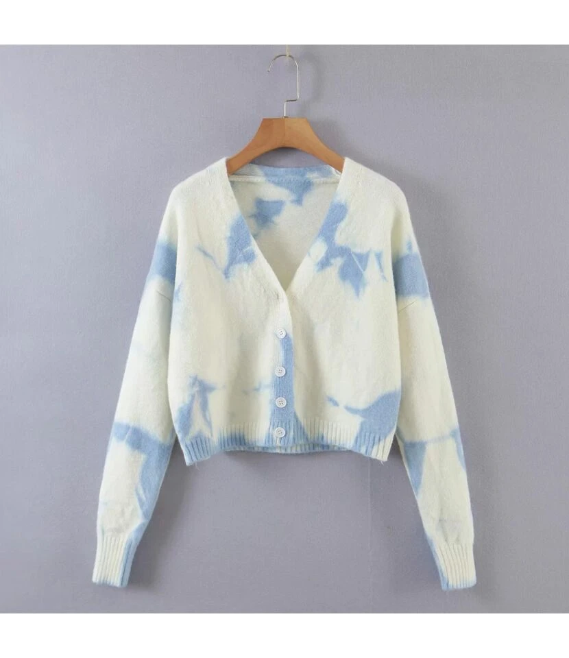 Long Sleeve Tie Dye Button Down Cardigans Wholesale Clothing SS070185 6 Long Sleeve Tie Dye Button Down Cardigans Wholesale Clothing SS070185 - Image 6