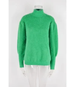 Long Sleeve Casual Pullover Furry Solid Color Knit Sweater Wholesale Women'S Top -Women Clothing Sales Store 188c585c3c124e7aa788b0380113d8f8