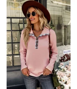 Fashion Casual POLO Neck Long Sleeve Splicing Sweatershirt Wholesale Women Clothing STN562366 11 Fashion Casual POLO Neck Long Sleeve Splicing Sweatershirt Wholesale Women Clothing STN562366 -Women Clothing Sales Store 198cf282 3d0d 4859 96b5 5a055ec1ceb6 ba0de5c13a10fc7058f8c1658d304fc5