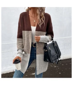 Colorblock Casual Mid-Length Sweater Knitted Jacket Wholesale Cardigan SOUN538174 -Women Clothing Sales Store 1d74004f 82fe 44b5 ad96 4579d0520b15 8ba1ad8e9daa297cc573eb5236f21dcc