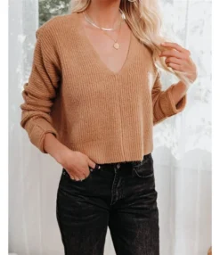 V-Neck Solid Color Plus Size Sweater For Women Wholesale SS180391 -Women Clothing Sales Store 1e5553f4 8b9e 4c10 be8b 452390994fb8 D3D4B8952B9E38919BD7F74C76276A49