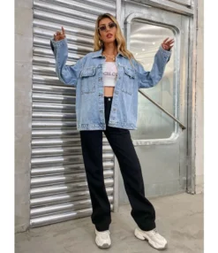Retro Casual Long Sleeve Single-Breasted Denim Jacket Wholesale Coats SOUN562730 -Women Clothing Sales Store 1e5df7a8 1b6a 46cf 81d6 c0b6d344beed 8801868785b9188ef00e704c200aaf4e
