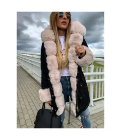 Fashion Thick Fur Collar Hood Coat Long Sleeve Zipper Solid Color Slim Wholesale Clothing For Women SOU95354 -Women Clothing Sales Store 1ef338b7 55eb 43c0 b434 3ea2a0f1df49 329922b66cd231407da70a8dd8b801db