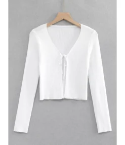 Trendy Plain Lace-Up V-Neck Cropped Slim Fit Women'S Knit Tops Wholesale Cardigans SOUN532442 14 Trendy Plain Lace-Up V-Neck Cropped Slim Fit Women'S Knit Tops Wholesale Cardigans SOUN532442 -Women Clothing Sales Store 1fe3b798 07cf 41fb 96bf e13abd01633a 089477828365681f68f9b1470e27c256