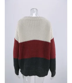 Round Neck Color-blocking Crochet Sweater -Women Clothing Sales Store 200508417 10