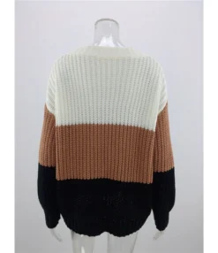 Round Neck Color-blocking Crochet Sweater -Women Clothing Sales Store 200508417 13