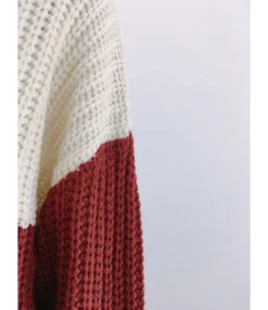 Round Neck Color-blocking Crochet Sweater -Women Clothing Sales Store 200508417 8