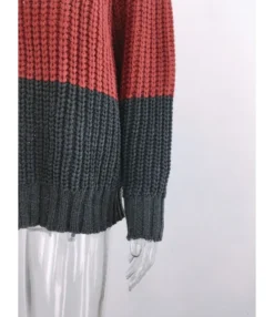 Round Neck Color-blocking Crochet Sweater -Women Clothing Sales Store 200508417 9