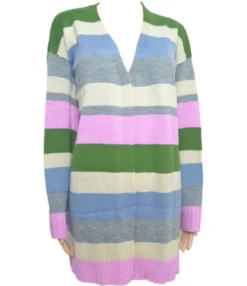 Rainbow Striped Colorblock Women Knit Cardigan -Women Clothing Sales Store 200808860 9