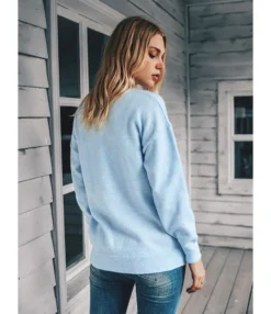 Pocket Side Solid Color Button Front Knit Cardigan -Women Clothing Sales Store 200811981 7