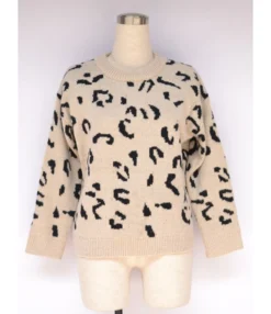 Leopard Ribbed Knitting Sweater -Women Clothing Sales Store 200817620 2 6