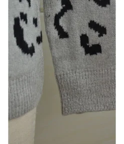 Leopard Ribbed Knitting Sweater -Women Clothing Sales Store 200817620 6 1