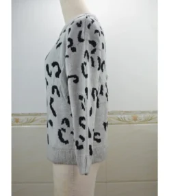 Leopard Ribbed Knitting Sweater -Women Clothing Sales Store 200817620 7 1