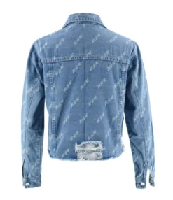 Fringe Hem Ripped Women Denim Jacket 7 Fringe Hem Ripped Women Denim Jacket -Women Clothing Sales Store 200822189 1