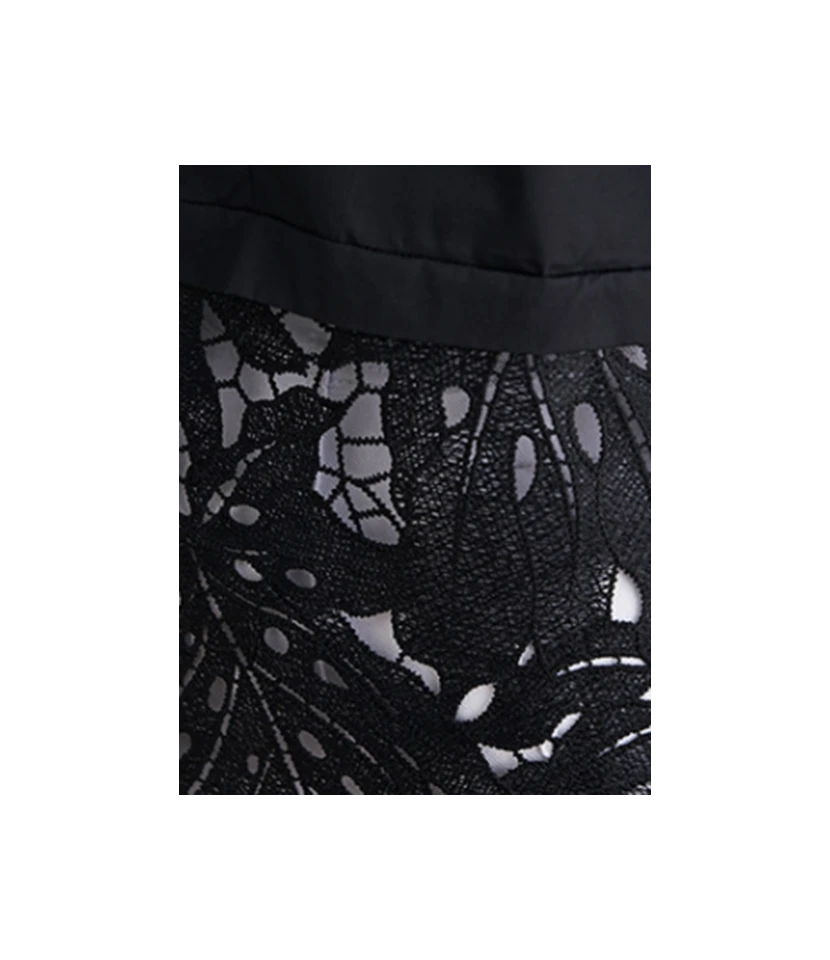 Hi-lo Hem Lace Surplice Split Long Shirt 6 Hi-lo Hem Lace Surplice Split Long Shirt - Image 6