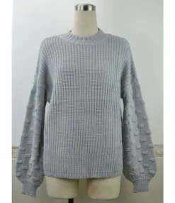 Dolman Sleeve Solid Color Crochet Sweater -Women Clothing Sales Store 200903318 6