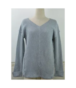 V-collar Seam Ribbed Knitting Sweater -Women Clothing Sales Store 200903564 10
