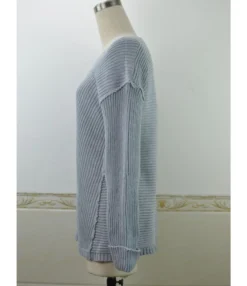 V-collar Seam Ribbed Knitting Sweater -Women Clothing Sales Store 200903564 8