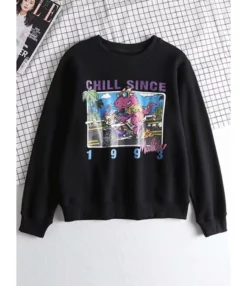 Chill Since 1993 Dinosaur Print Sweatshirt