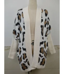 Leopard Hit Color Knit Cardigan 15 Leopard Hit Color Knit Cardigan -Women Clothing Sales Store 200922136 4 1