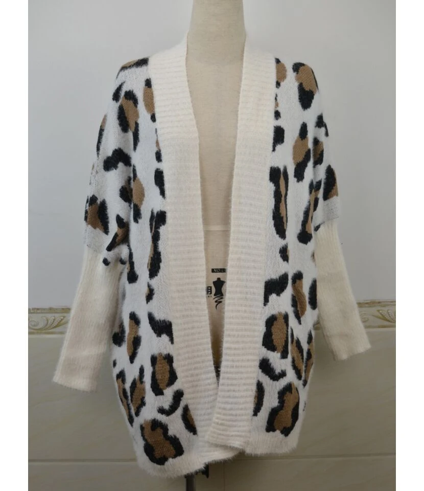 Leopard Hit Color Knit Cardigan 5 Leopard Hit Color Knit Cardigan - Image 5