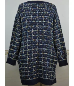 Houndstooth Pocket Knit Cardigan -Women Clothing Sales Store 200922172 13