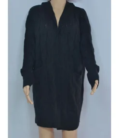 Twist Knit Pocket Hooded Cardigan -Women Clothing Sales Store 200928527 9 1