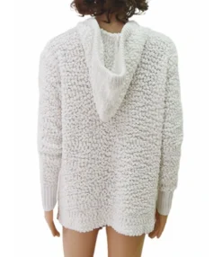 Grain Fleece Knit Hooded Sweater -Women Clothing Sales Store 201006510 4