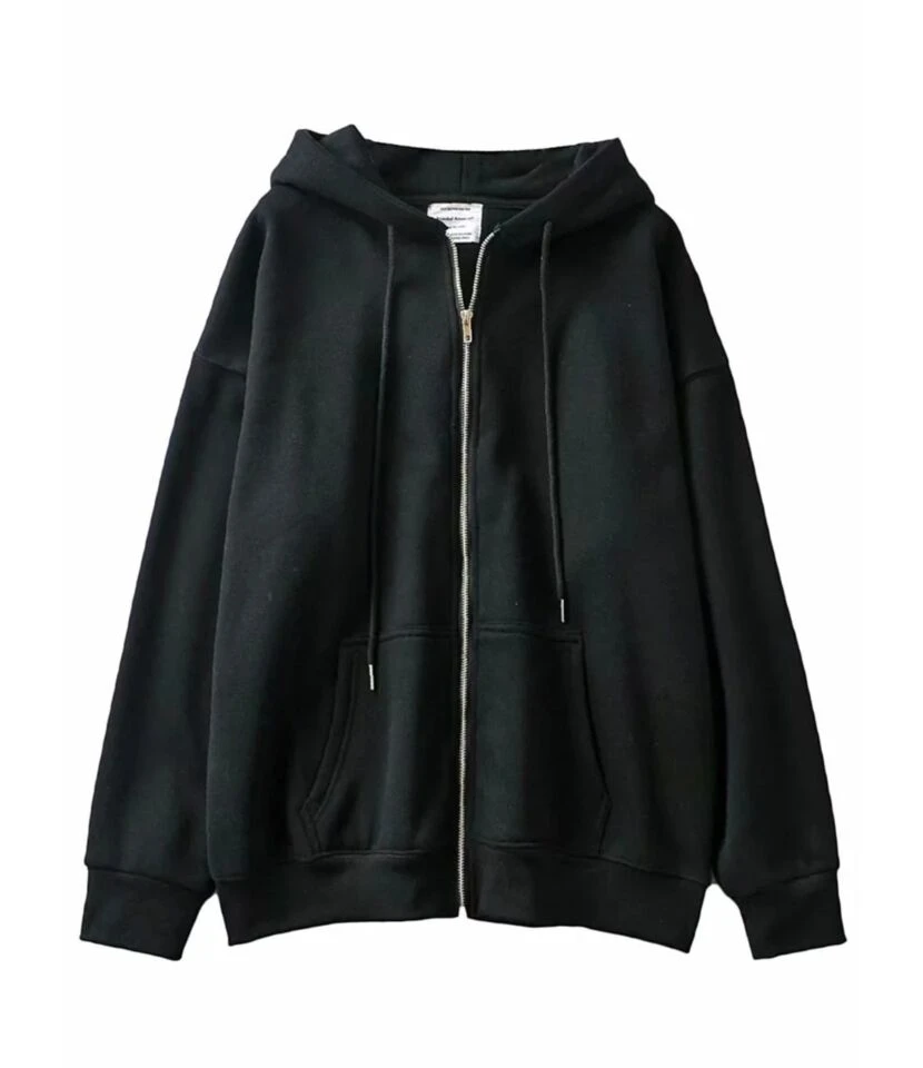 Pure Color Zipper Hooded Sweatshirt 14 Pure Color Zipper Hooded Sweatshirt - Image 14