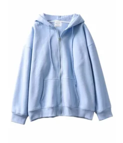 Pure Color Zipper Hooded Sweatshirt 17 Pure Color Zipper Hooded Sweatshirt -Women Clothing Sales Store 201016194 2