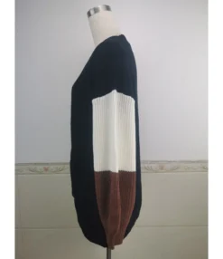 Colorblock Pocket Crochet Stripe Cardigan -Women Clothing Sales Store 201021263 3