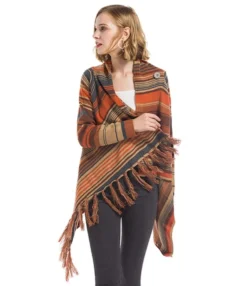 Tassel Hem Knitting Wrapped Shawl Cardigan 15 Tassel Hem Knitting Wrapped Shawl Cardigan -Women Clothing Sales Store 201027724 4 1