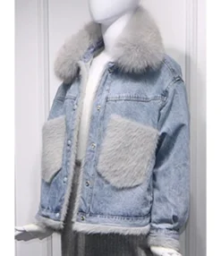 Double Pocket Denim Fur Coat 6 Double Pocket Denim Fur Coat -Women Clothing Sales Store 201029254 2