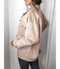 Flap Pocket Buttoned Woolen Topcoat -Women Clothing Sales Store 201110289 2