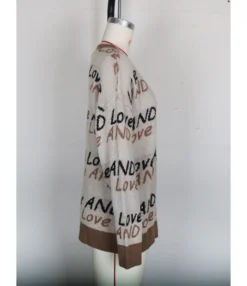 Letter Jacquard Knitting Sweater Cardigan -Women Clothing Sales Store 201120167 4
