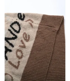 Letter Jacquard Knitting Sweater Cardigan -Women Clothing Sales Store 201120167 8