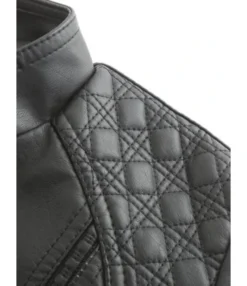 Stand Collar Zipper Pocke Biker Jacket -Women Clothing Sales Store 201124109 8