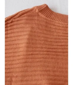 Drop Sleeve Solid Textured Knitted Buttoned Sweater Cardigan -Women Clothing Sales Store 201203490 5