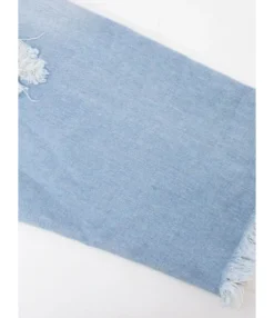 Irregular Tassel Trim Frayed Distressed Denim Jacket -Women Clothing Sales Store 201229766 7