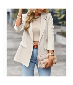 Solid Color Women Suits Business Casual Office Formal Blazer Wholesale Coats SOUN535558