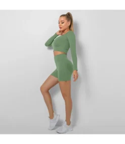 Seamless Yoga Suits Running Fitness Tops & Shorts 2pcs Workout Wholesale Activewear Sets SON536704 -Women Clothing Sales Store 20220906025038000