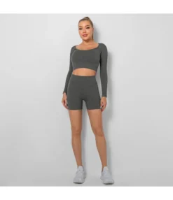 Seamless Yoga Suits Running Fitness Tops & Shorts 2pcs Workout Wholesale Activewear Sets SON536704 -Women Clothing Sales Store 20220906025038314 1